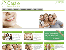 Tablet Screenshot of castle-dental.co.uk
